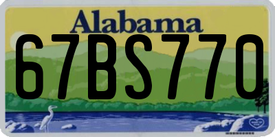 AL license plate 67BS770