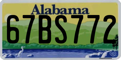 AL license plate 67BS772