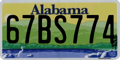 AL license plate 67BS774