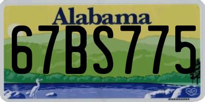 AL license plate 67BS775