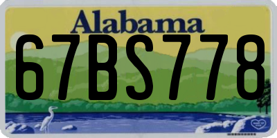 AL license plate 67BS778
