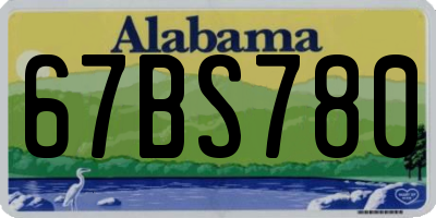 AL license plate 67BS780