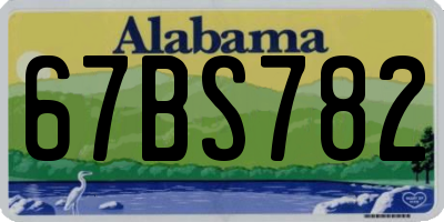 AL license plate 67BS782