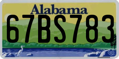 AL license plate 67BS783
