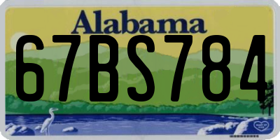 AL license plate 67BS784