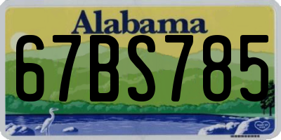 AL license plate 67BS785