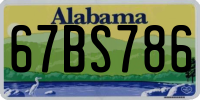 AL license plate 67BS786