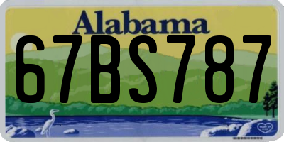AL license plate 67BS787