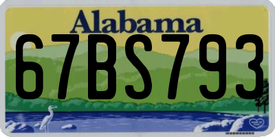 AL license plate 67BS793