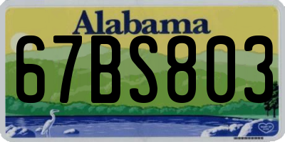 AL license plate 67BS803