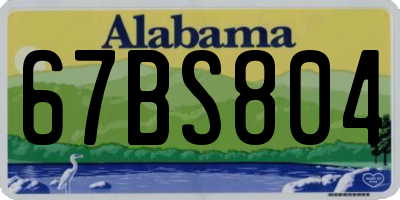 AL license plate 67BS804
