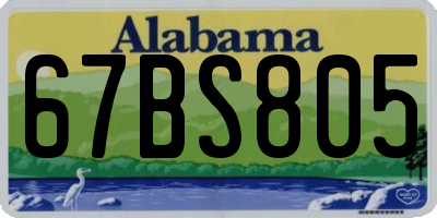 AL license plate 67BS805