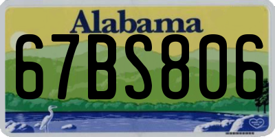 AL license plate 67BS806