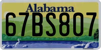 AL license plate 67BS807