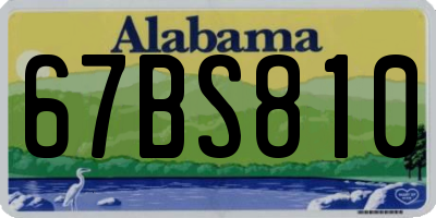 AL license plate 67BS810
