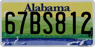 AL license plate 67BS812