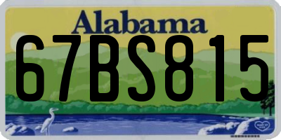 AL license plate 67BS815