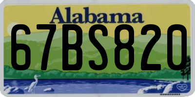 AL license plate 67BS820