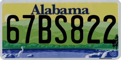 AL license plate 67BS822