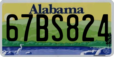 AL license plate 67BS824