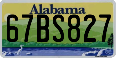 AL license plate 67BS827