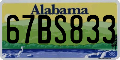 AL license plate 67BS833