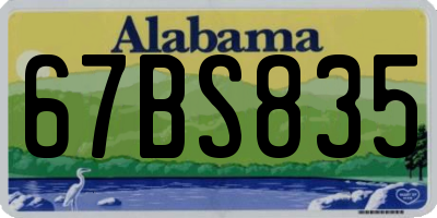 AL license plate 67BS835