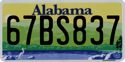 AL license plate 67BS837