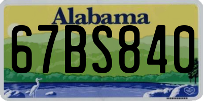 AL license plate 67BS840