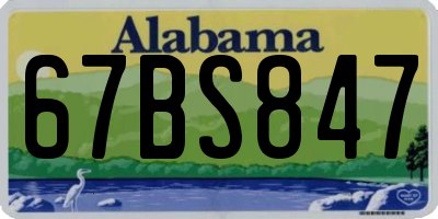 AL license plate 67BS847