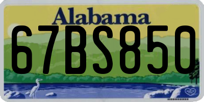 AL license plate 67BS850