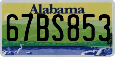 AL license plate 67BS853