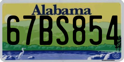 AL license plate 67BS854