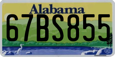 AL license plate 67BS855