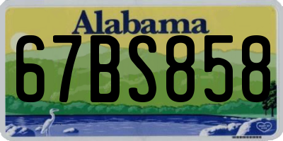 AL license plate 67BS858