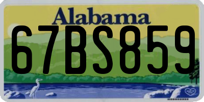 AL license plate 67BS859