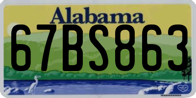 AL license plate 67BS863