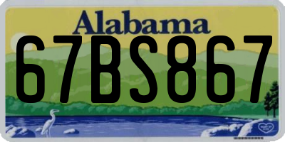 AL license plate 67BS867