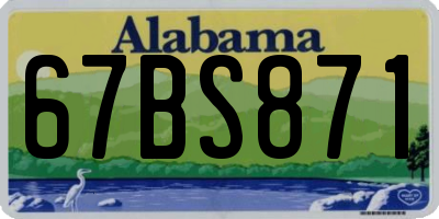 AL license plate 67BS871