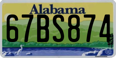 AL license plate 67BS874