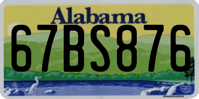 AL license plate 67BS876
