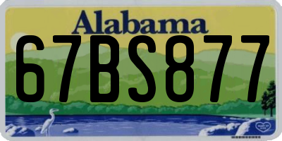 AL license plate 67BS877