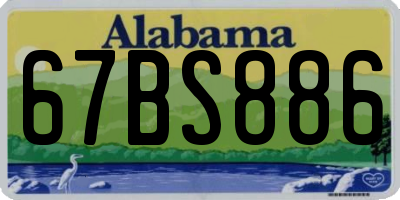 AL license plate 67BS886