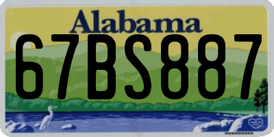 AL license plate 67BS887