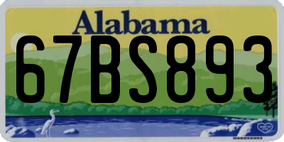 AL license plate 67BS893