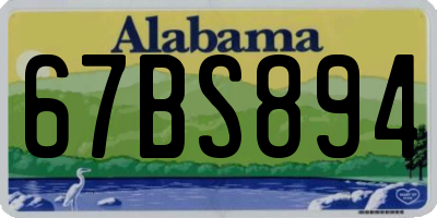AL license plate 67BS894