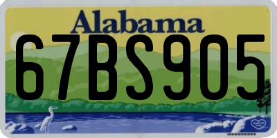 AL license plate 67BS905