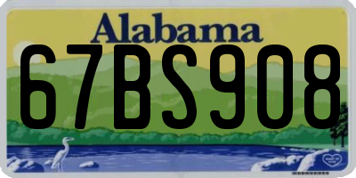 AL license plate 67BS908