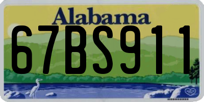 AL license plate 67BS911