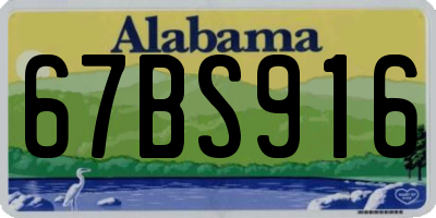 AL license plate 67BS916